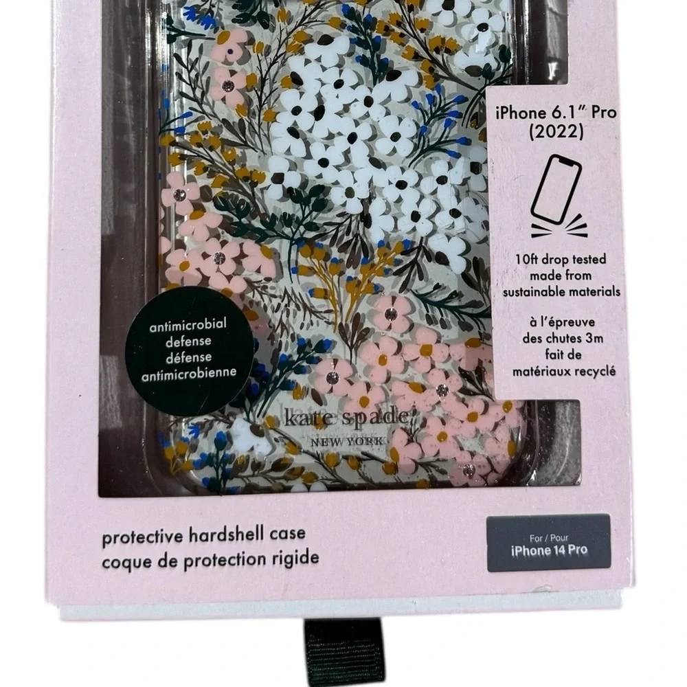 NIB Kate Spade Floral Phone Case iPhone 14 Pro MagSafe Clear Phone Case